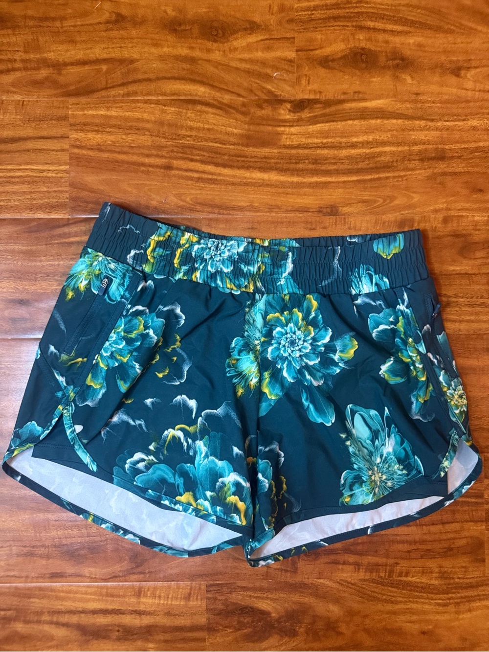 Avia Teal Floral Athletic Shorts